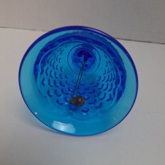 Fenton Cobalt Blue Hobnail Glass Bell 6" Handcrafted Decorative Piece - Picture 5 of 10
